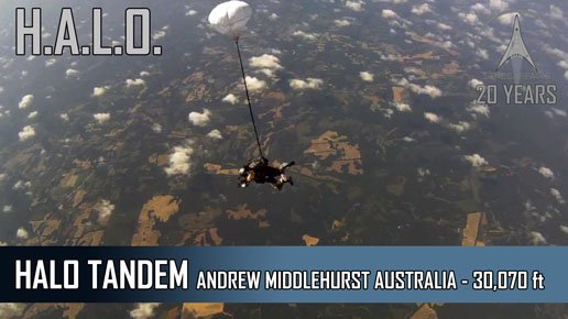 HALO Tandem 30,070 feet - Andrew's Long Journey